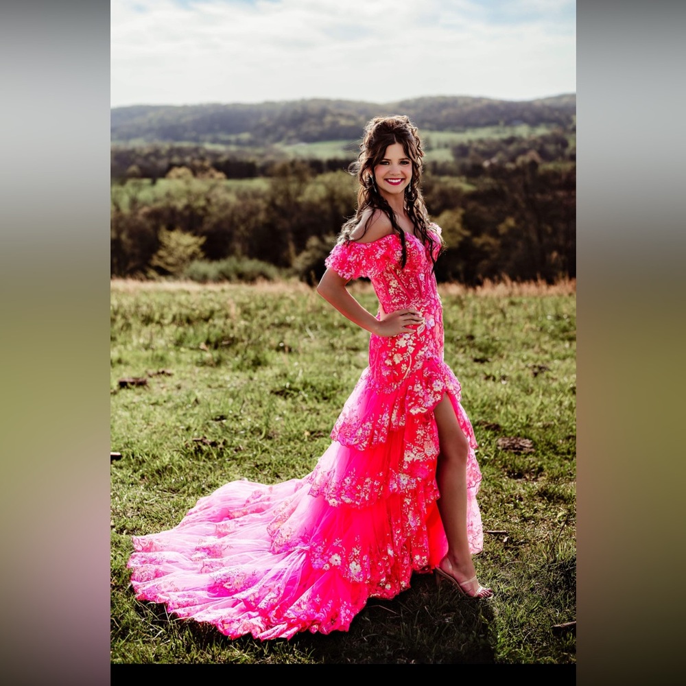 Sherri Hill 55801 Fushia Size 4- No alterations STUNNING DRESS!